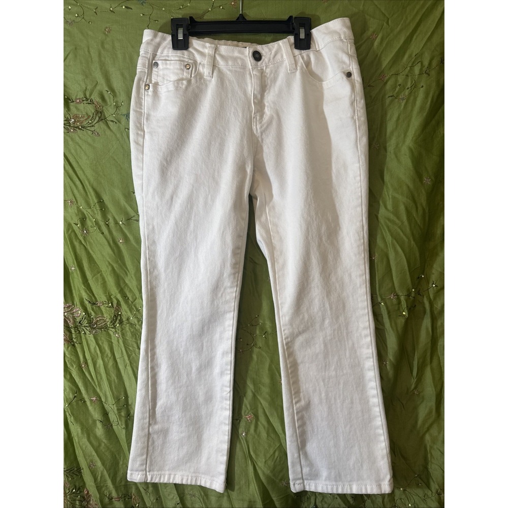 Canyon River Blues Women's Cropped Jeans White travel vaction cotton blend 6 - Picture 1 of 5